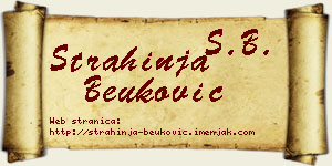 Strahinja Beuković vizit kartica